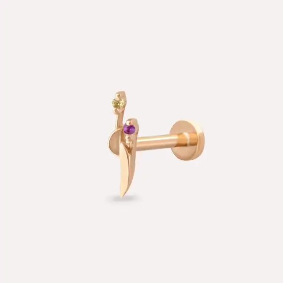 Poise Multicolor Sapphire Rose Gold Piercing - 1