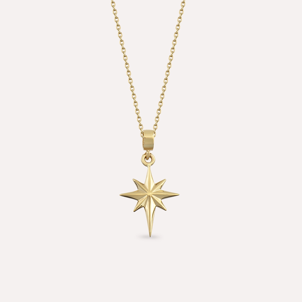 Pole Star Yellow Gold Necklace - 2