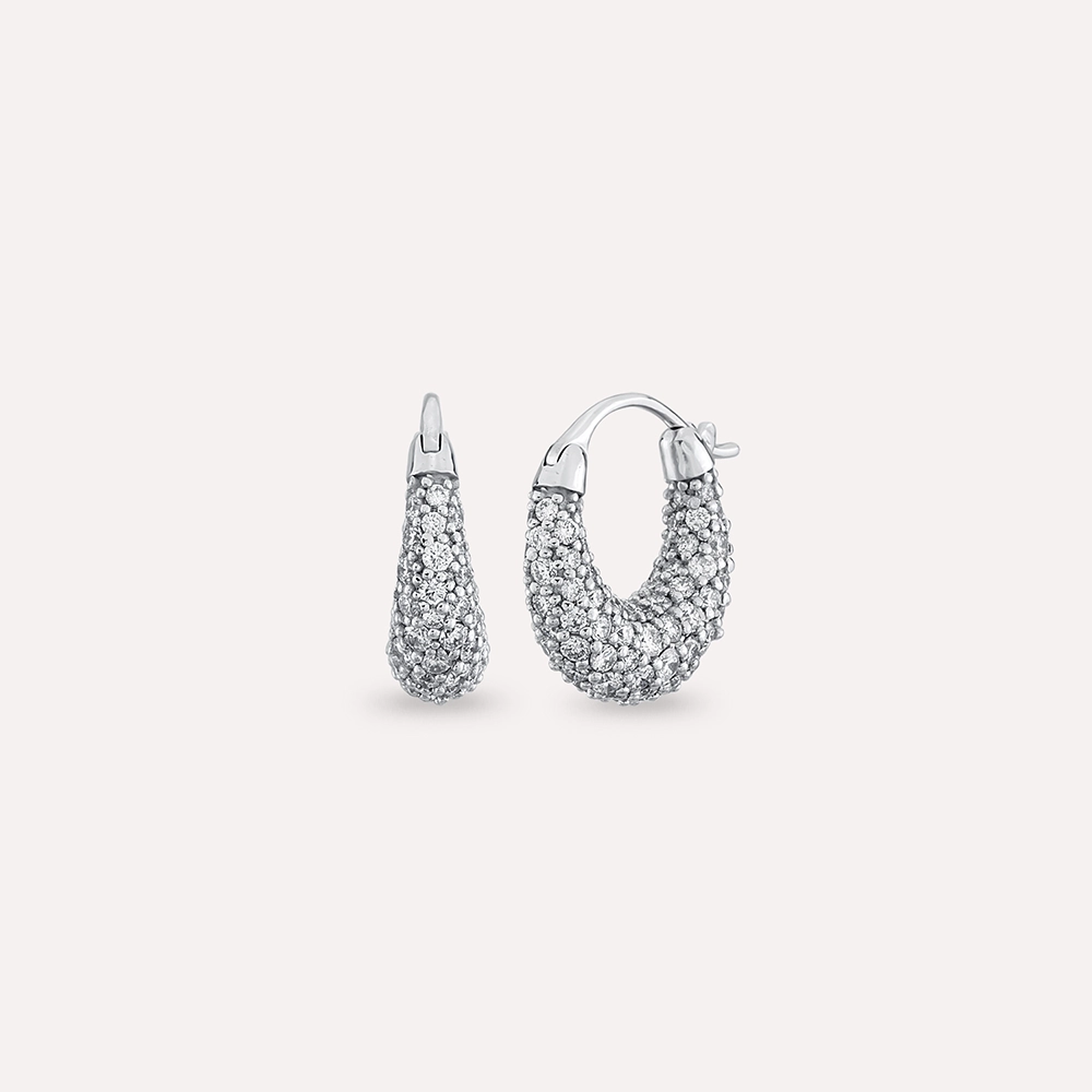 Poly 2.83 CT Diamond White Gold Earring - 1