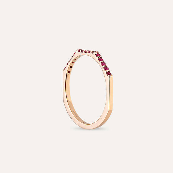 Pure 0.20 CT Ruby Rose Gold Ring - 3