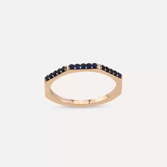 Pure 0.25 CT Sapphire Rose Gold Ring - 1
