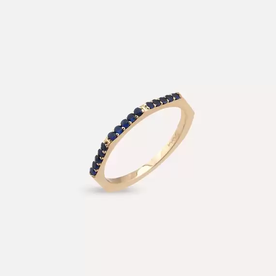Pure 0.25 CT Sapphire Rose Gold Ring - 3