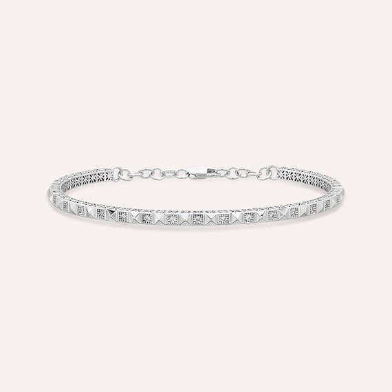 Pyramid 0.27 CT Diamond White Gold Bracelet - 1