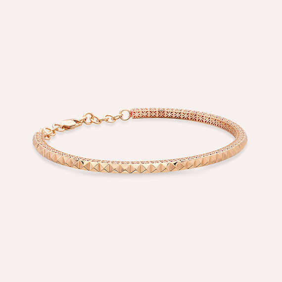 Pyramid Rose Gold Bracelet - 7