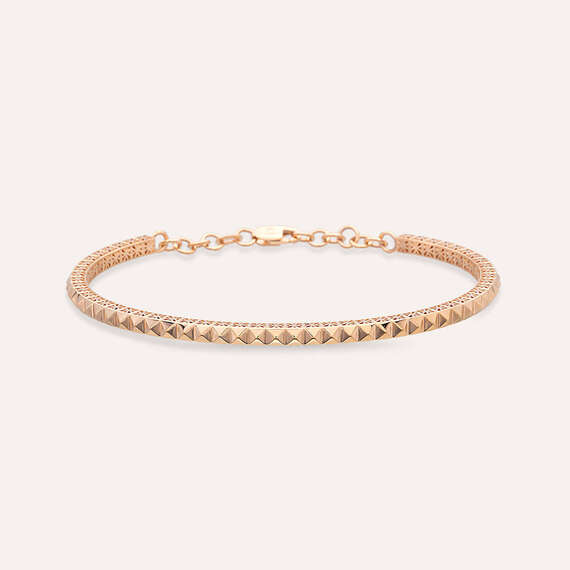 Pyramid Rose Gold Bracelet - 1