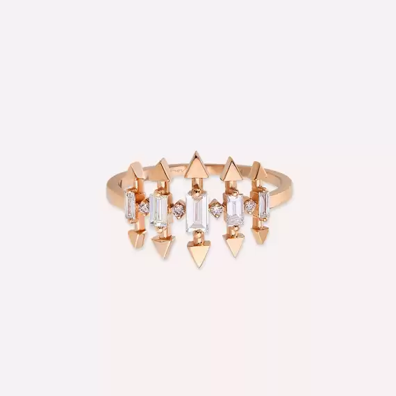 Remi 0.34 CT Baguette Cut Diamond Rose Gold Ring - 6