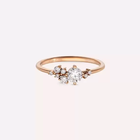 Rena 0.49 CT Diamond Rose Gold Ring - 5