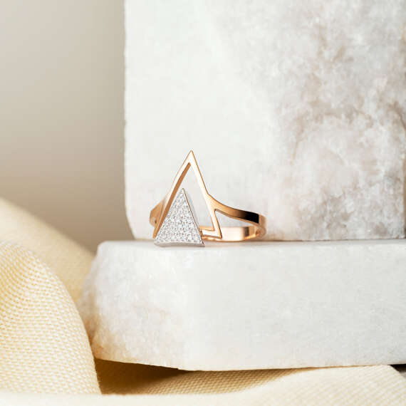 Rise 0.12 CT Diamond Rose Gold Ring - 1