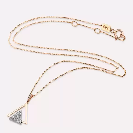 Rise 0.14 CT Diamond Rose Gold Necklace - 5