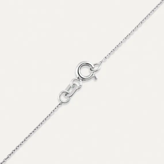 Roof 0.50 CT Baget Kesim Pırlanta Taşlı Kolye - 3