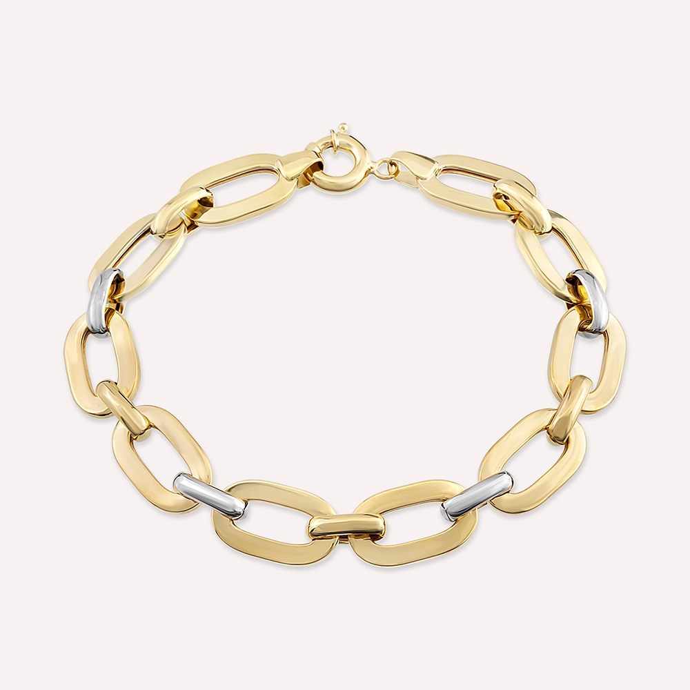 Rope Yellow Gold Chain Bracelet - 2