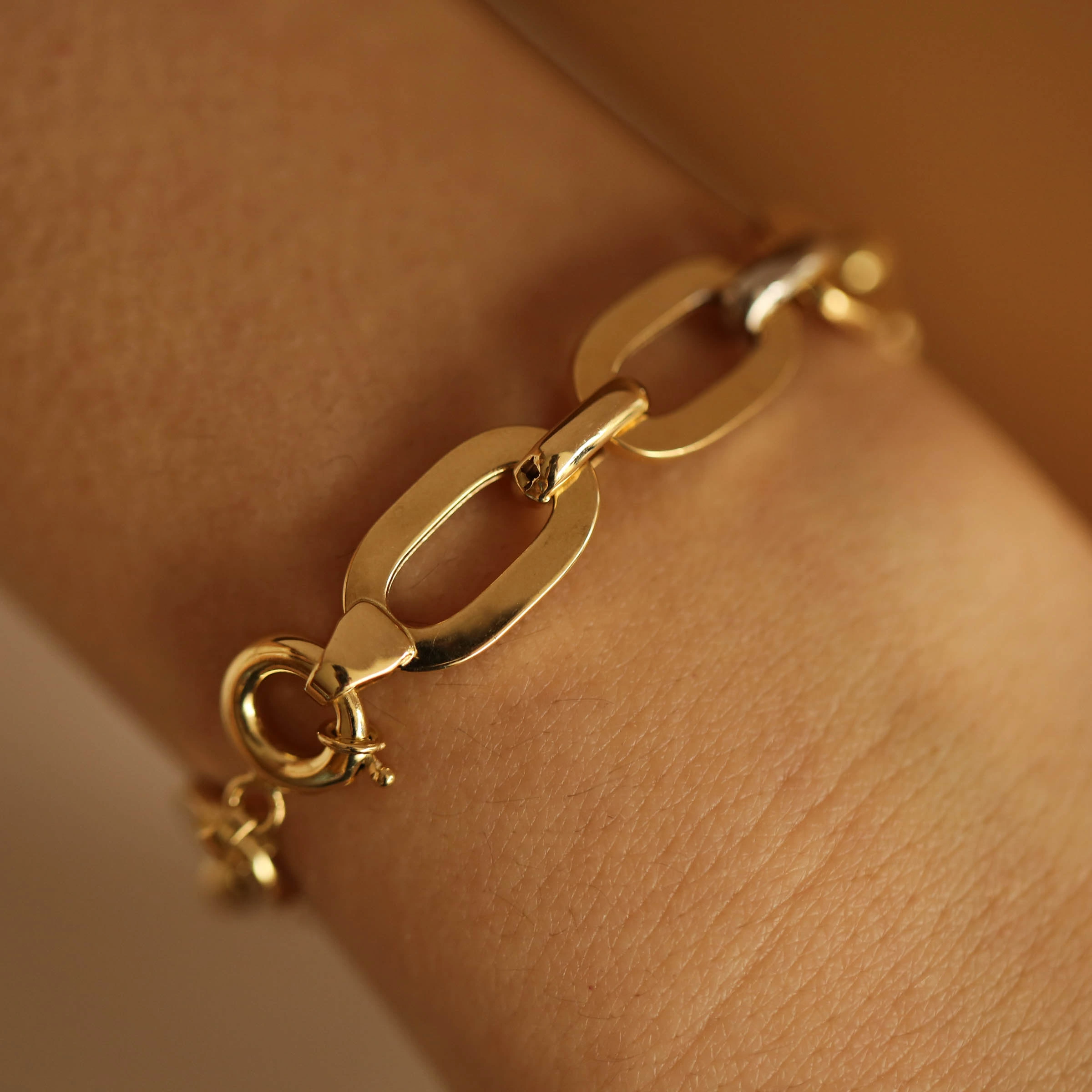 Rope Yellow Gold Chain Bracelet - 1
