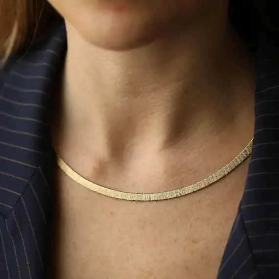 Rose Gold Italian Stud Necklace - 2