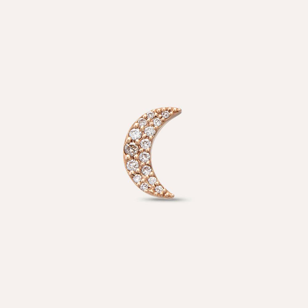 Rose Moon 0.06 CT Diamond Single Earring