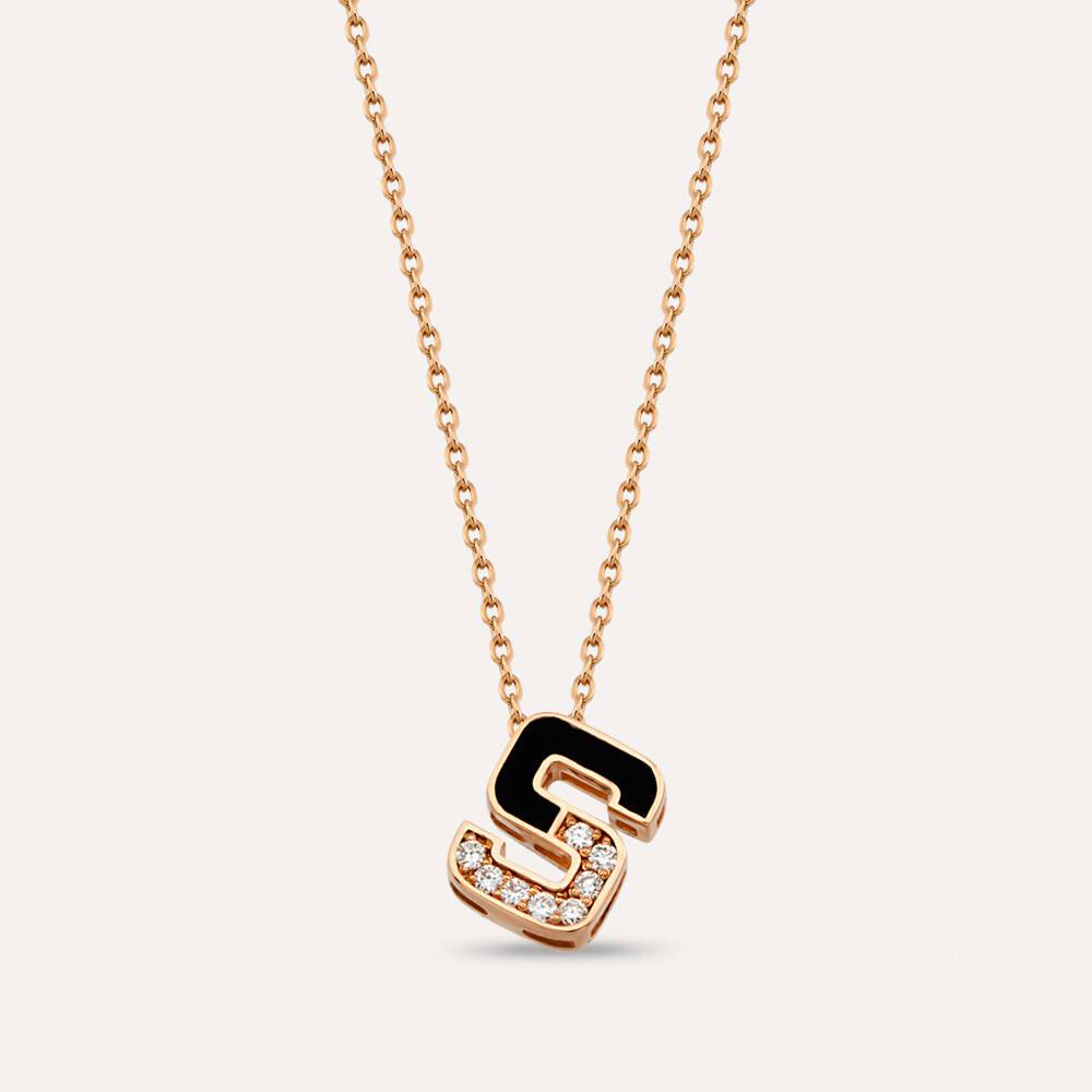 Rose Gold Nugget Initial Letter 