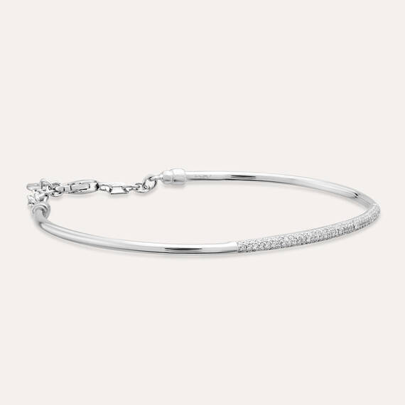 Sand White 0.37 CT Diamond White Gold Bracelet - 3