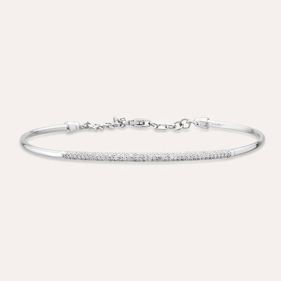 Sand White 0.37 CT Diamond White Gold Bracelet - 1