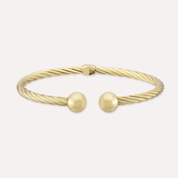 Scrowl Yellow Gold Bracelet - 1