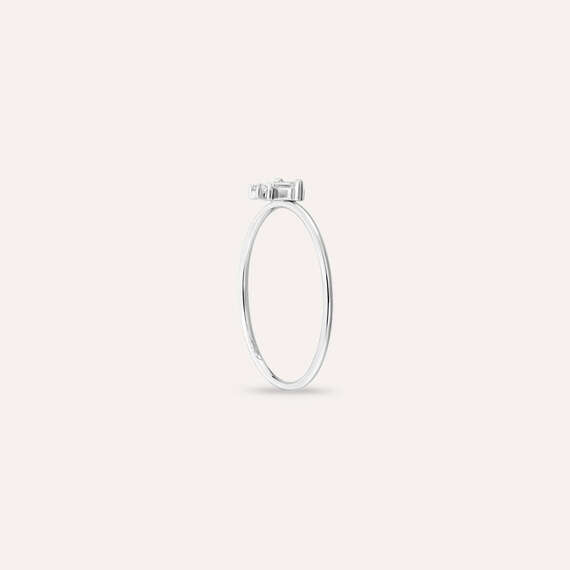 Seed 0.13 CT Diamond White Gold Ring - 4