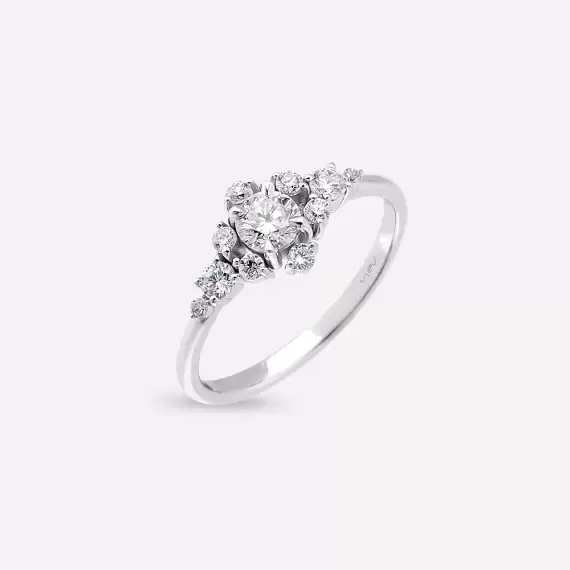 Snow 0.58 CT Diamond White Gold Ring - 3