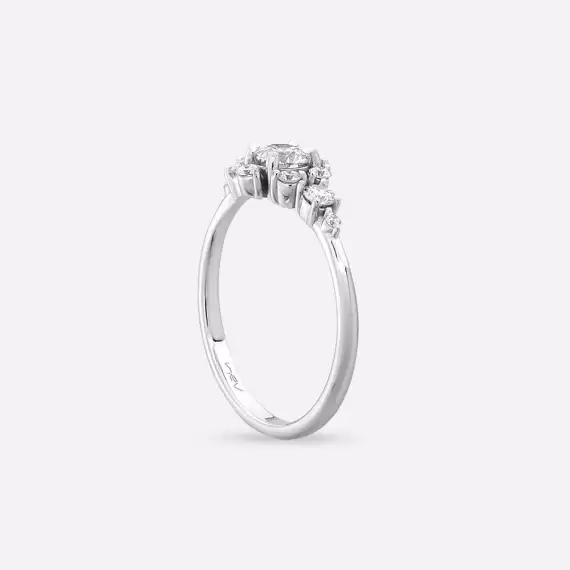 Snow 0.58 CT Diamond White Gold Ring - 4
