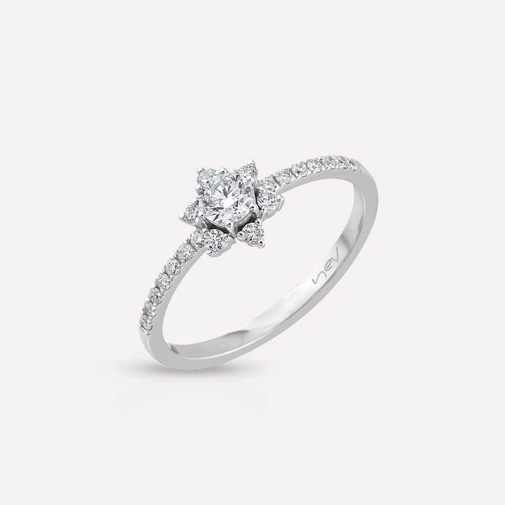 Sonya 0.40 CT Diamond White Gold Ring - 1