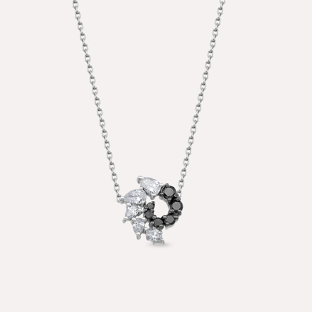Sophia 0.47 CT Black Diamond White Gold Necklace - 2