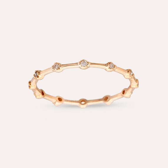 Sprit 0.07 CT Diamond Rose Gold Ring - 3