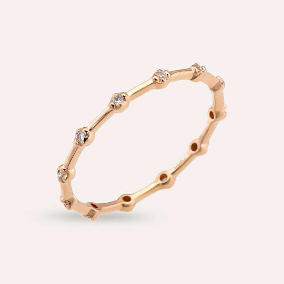 Sprit 0.07 CT Diamond Rose Gold Ring - 4