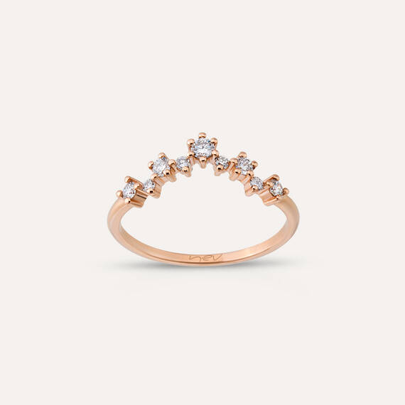 Stars 0.22 CT Diamond Ring - 1