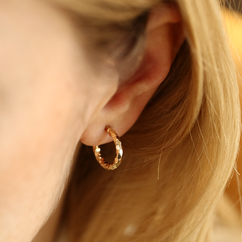 Terra Yellow Gold Hoop Earring - 1