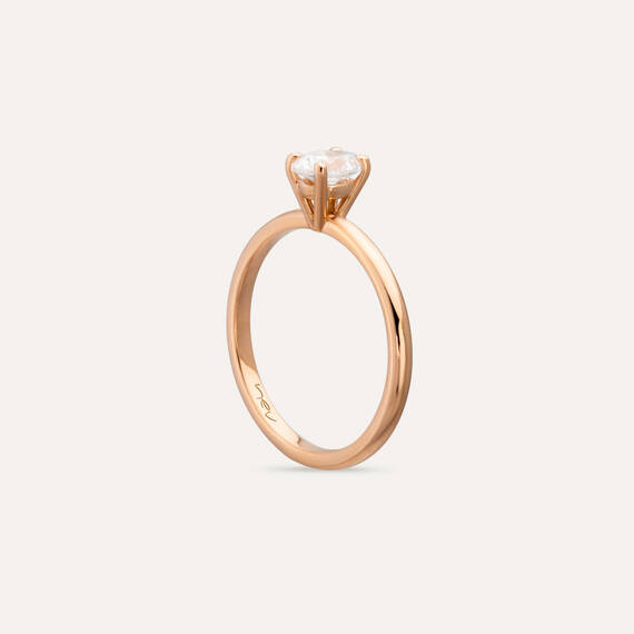 Theia 0.50 CT Oval Cut Diamond Solitaire Ring - 5