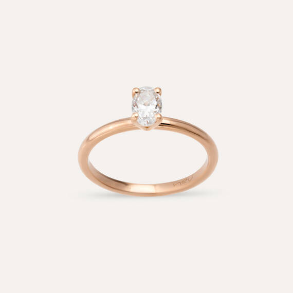 Theia 0.50 CT Oval Cut Diamond Solitaire Ring - 1