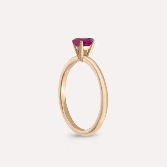 Theia 0.66 CT Ruby Rose Gold Ring - 5