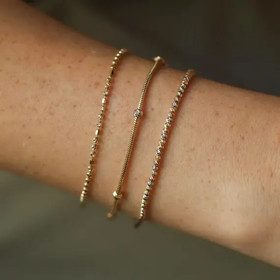 Three Color Dorica Gold Bracelet - 2