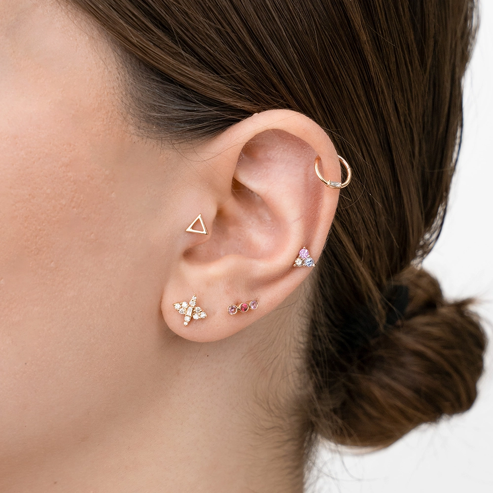 Üçgen Rose Gold Piercing - 2