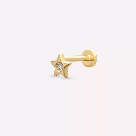 Twinkle Diamond Yellow Gold Piercing - 1