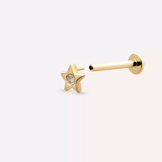 Twinkle Diamond Yellow Gold Piercing - 4