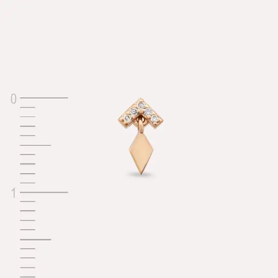Vina Diamond Rose Gold Earring - 4