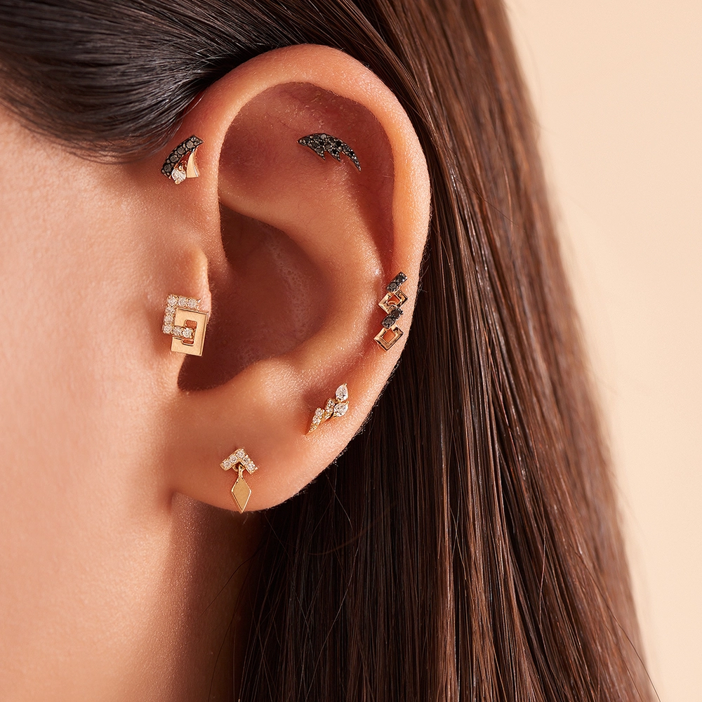 Vina Diamond Rose Gold Earring - 2