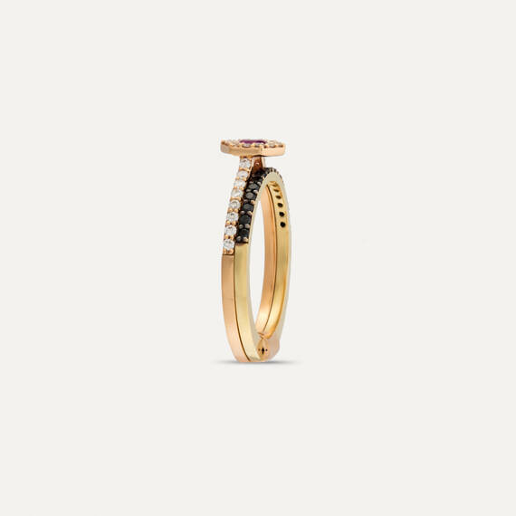 Vino 0.77 CT Ruby and Diamond Ring - 5