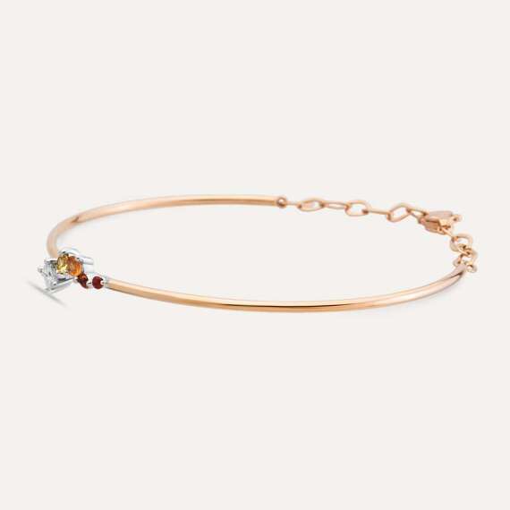 Violet 0.62 CT Multicolor Sapphire and Diamond Bracelet - 6