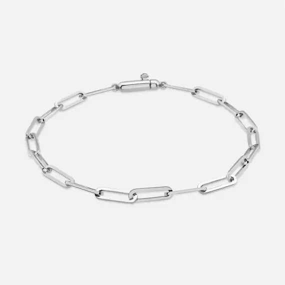 White Gold Chain Bracelet - 1