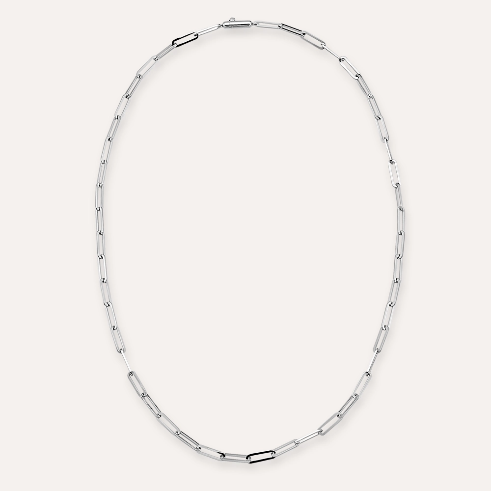 White Gold Chain Necklace - 1