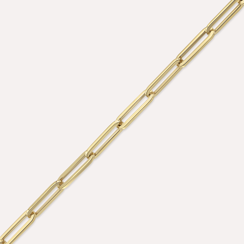 Yellow Gold Chain Bracelet - 4