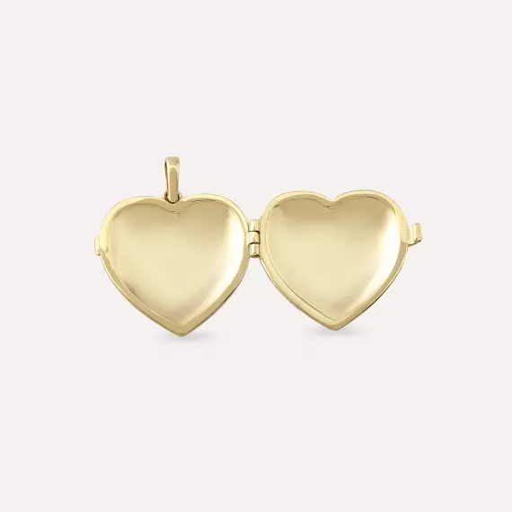 Yellow Gold Heart Cap Pendant - 2