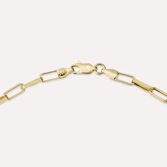 Yellow Gold Pole Star Necklace with Turquoise Enamel - 4