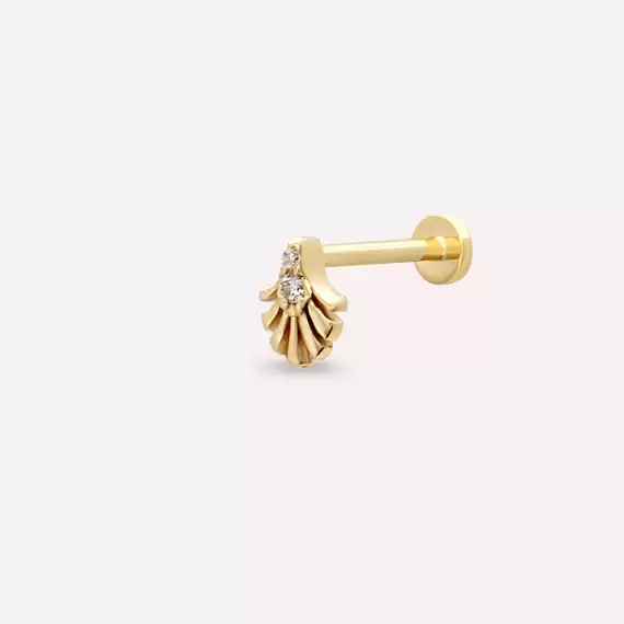 Zelda Diamond Yellow Gold Piercing - 1