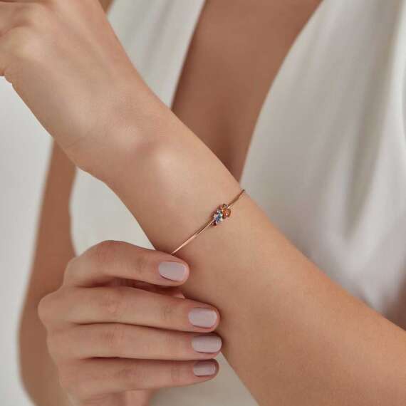 Zoya 0.76 CT Brown Diamond and Multicolor Sapphire Bracelet - 3
